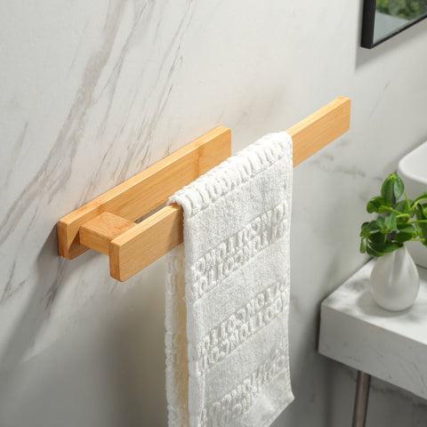 Moderne Holz-Handtuchhalter – Elegante Wandmontage ohne Werkzeug
