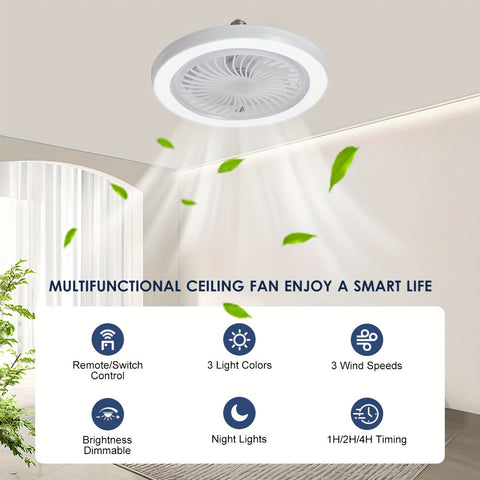 LED Slimme Ventilatorlampe – Dimmbar und Leise