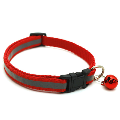 Reflektierendes Katzenhalsband mit AirTag Halter und Glocke – Verstellbares Halsband für Nachtsichtbarkeit
