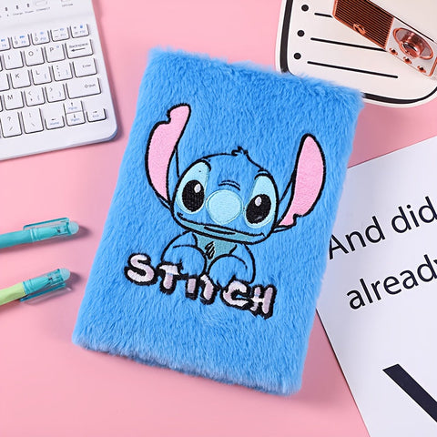 Stitch Plüsch Tagebuch – Kawaii Cartoon Notizbuch für Erwachsene und Kinder