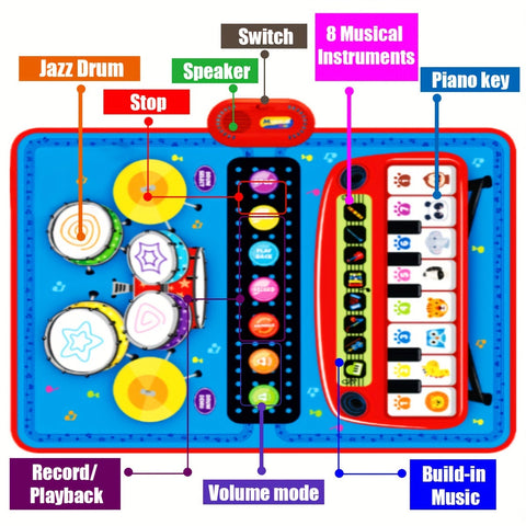 Buntes Musikspielteppich - Für Kreative Musikerlebnisse