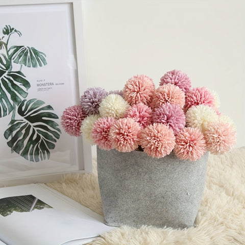 Set aus 5 Kunst-Chrysanthemen – Realistische Blumenarrangements für Hochzeiten und Wohnkultur