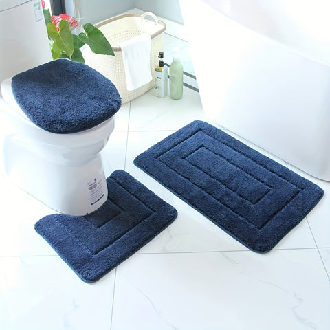 3-teiliges Ultra-Fine Faser Badezimmer Teppich Set – Schnell trocknend und absorbierend