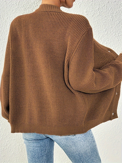 Autonomer Effen Strickcardigan – Stilvoll und Warm für Frühling und Herbst