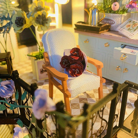 DIY Miniatur Gewächshaus-Haus mit Beleuchtung – Handgefertigtes 3D Puzzle für kreative Dekoration