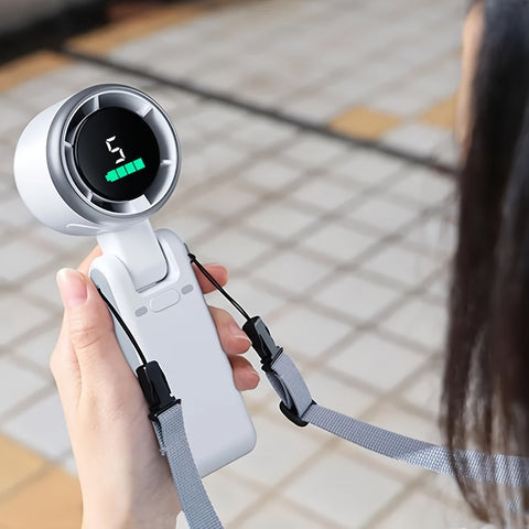 Kompakter Turbo Handventilator – 3-in-1 USB Aufladbar mit 5 Geschwindigkeiten