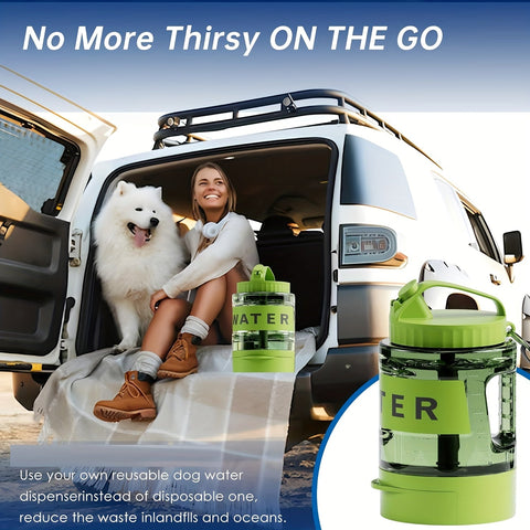 Große Kapazität 74oz Hundewasserflasche – Tragbare Schüssel für Outdoor-Abenteuer