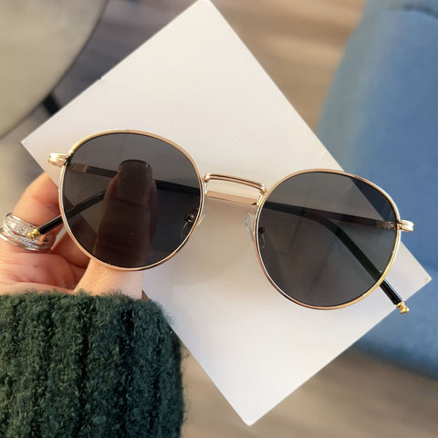 Vintage Runde Sonnenbrille für Damen – Retro-Design aus Metall und Kunststoff für jeden Anlass