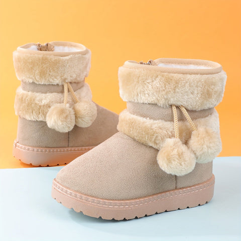 Niedliche Plüschstiefel für Mädchen - Für Wärme und Komfort