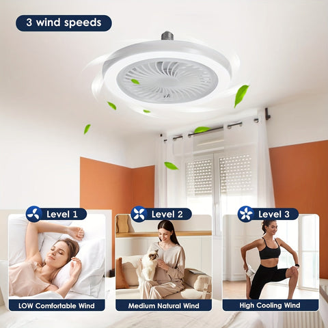 LED Slimme Ventilatorlampe – Dimmbar und Leise