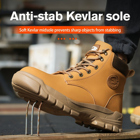 Robuste Sicherheitsarbeitsstiefel mit Stahlkappen – Langlebig und Komfortabel für Arbeit und Industrie