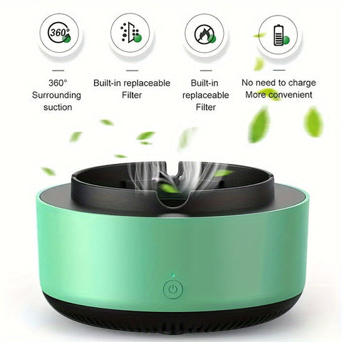 Intelligenter Aschenbecher mit Luftreiniger – Effektive Rauch- und Geruchsbeseitigung mit stilvollem Design