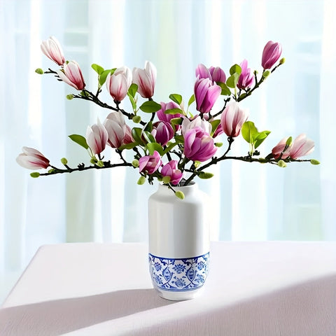Set von 4 Realistischen Magnolienblumen – Elegant und Zeitlos für Hochzeiten und Luxuriöse Dekoration