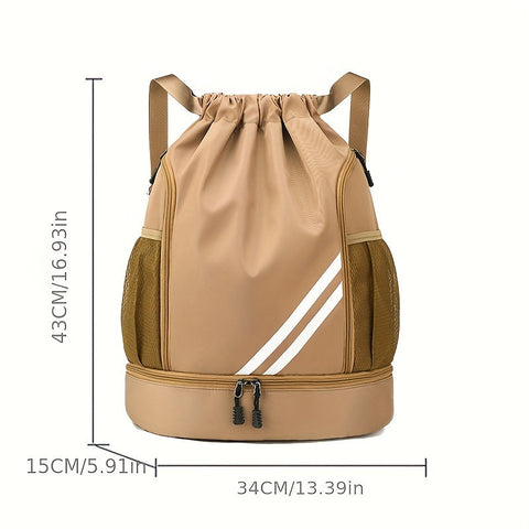 Stylische Nylon-Gymtasche mit Kordelzug – Praktisch und Wasserdicht für Sport und Reisen