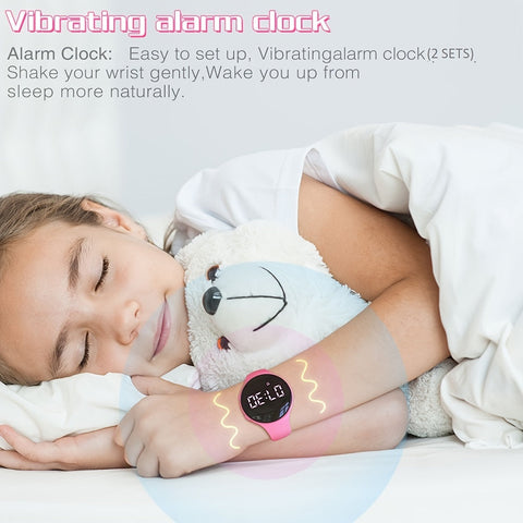 LED Digitaler Schrittzähler Uhr mit Vibrationsalarm – Fitness Tracker für Kinder