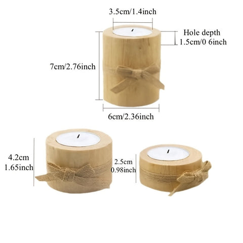 Holz-Teelichthalter mit Jute-Schnur – Rustikale Dekoration für Haus und Garten