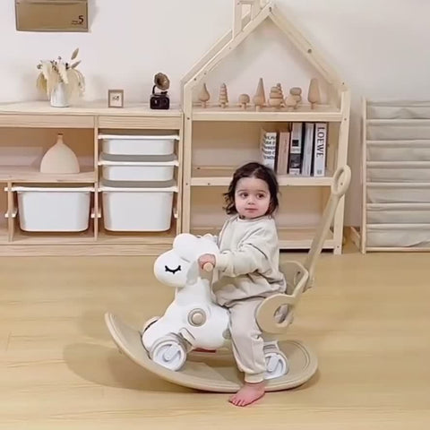2-in-1 Baby Schaukelpferd und Laufrad - Sicheres und Lustiges Spielzeug