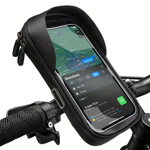 Wasserdichte Fahrrad- und Motorrad-Handyhalterung – Lenker-Tasche mit 360° Drehoption
