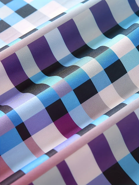 Gradient Damen Karo-Bluse – Fröhlich und Stilvoll für den Sommer