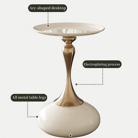 Ningqin Gold-Weißer Beistelltisch – Kompaktes und Elegantes Design