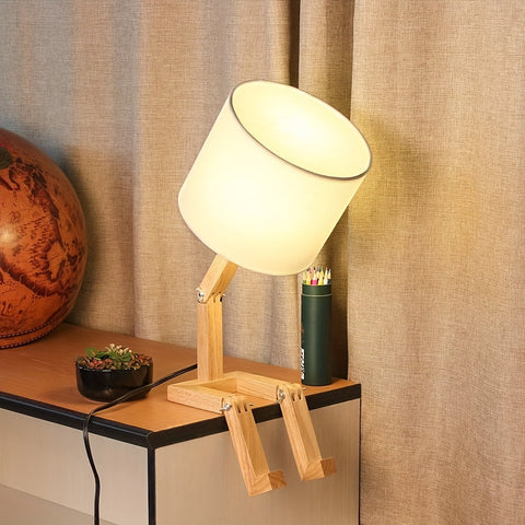 Moderne Holz Tischlampe – Flexibles Design und Stimmungsvolle Beleuchtung