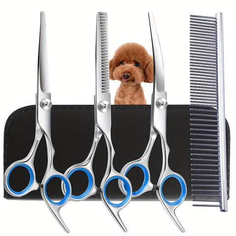 Professionelles Pflege-Set für Haustiere – Scheren und Kamm für die perfekte Pflege von Hunden und Katzen
