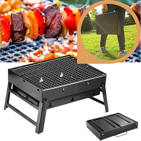 Zusammenklappbarer Holzkohlegrill – Kompakt und Outdoor-Bereit