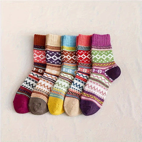 Lola Set von 5 Paar Wintersocken für Damen - Warm und Bequem für die Kalten Monate