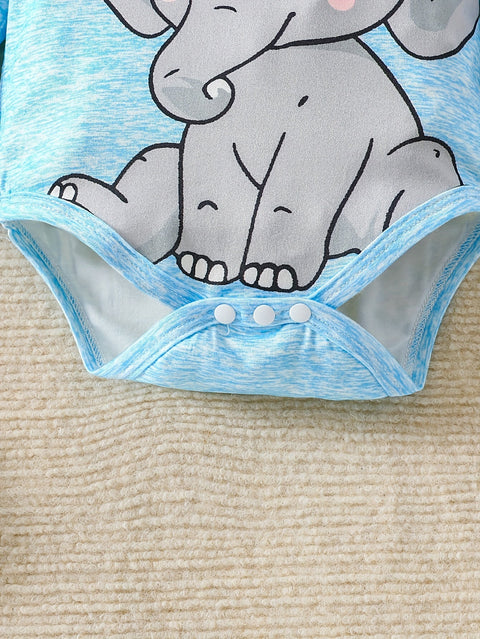 Baby Elefant Outfit Set – Overall, Hose und Mütze für ein Fröhliches Abenteuer