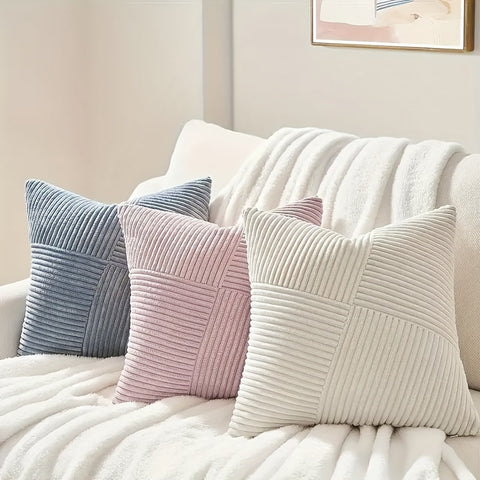 2-teiliges Bohemian Stil Corduroy Kissenbezüge – Weich und Stilvoll für Sofa und Bett