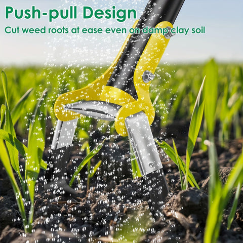 Edelstahl Ergonomisches Gartenwerkzeug mit Dreieckigem Kopf – Für Unkraut und Boden
