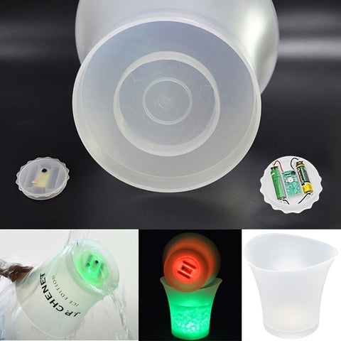 5L LED-beleuchteter Eiswürfelbehälter – Perfekt für Champagner und Bier