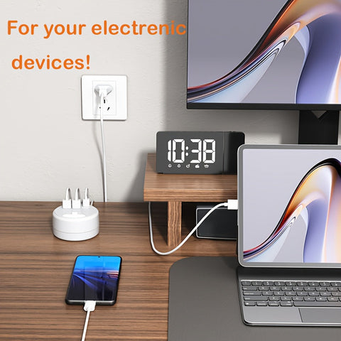 Multifunktionale Steckdosenleiste mit USB-Ladegeräten – 3 USB-A und 3 Type-C Anschlüsse, Ideal für Zuhause und Büro