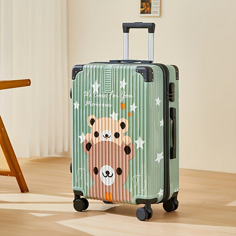 Luxe Graffiti Koffer mit Raum-Thema – 24 Zoll Flugkoffer mit Spinner-Rädern und TSA-Schloss