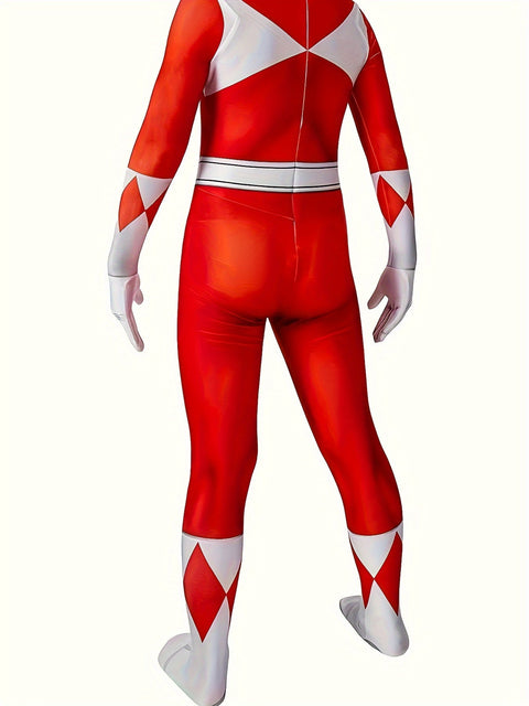 Power Ranger Kostüm – Roter Ranger Cosplay für Kinder