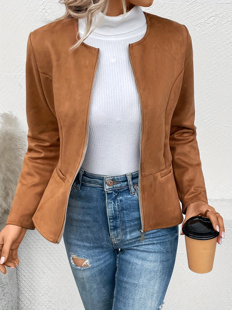 Slim Fit Stricktop mit Reißverschluss - Ein Must-Have für Jede Saison