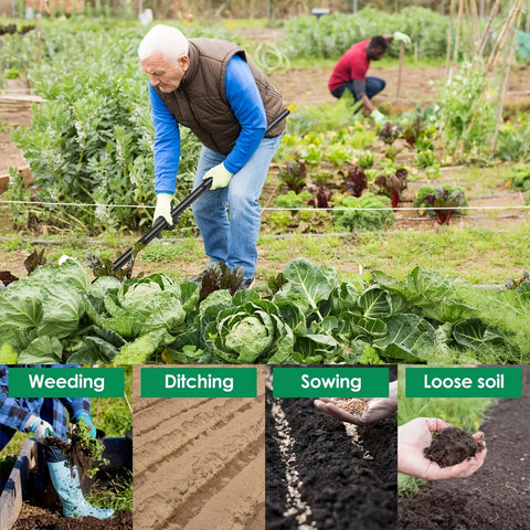 Edelstahl Ergonomisches Gartenwerkzeug mit Dreieckigem Kopf – Für Unkraut und Boden