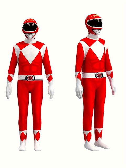 Power Ranger Kostüm – Roter Ranger Cosplay für Kinder
