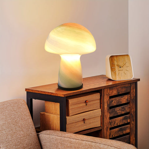 Verspielte Pilzlampe - Raffinierte Atmosphäre mit einem Retro-Twist