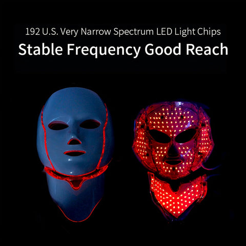 7-Farben LED Gesichts- und Halsmaske – USB Aufladbares Hautpflegegerät