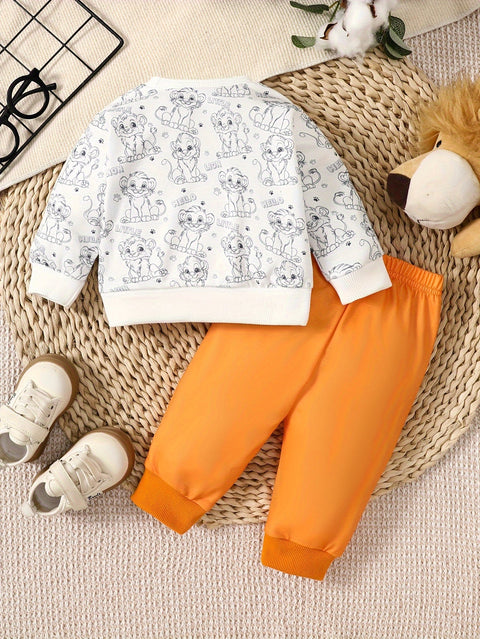 Lustiger Löwe Jumpsuit Set – Perfekt für Abenteuer im Herbst und Winter