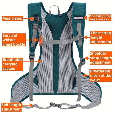 Leichter Sport-Rucksack - Atmungsaktiv und Wasserfest für Joggen und Wandern