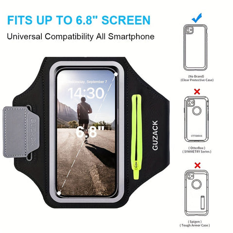 Lauf Handyhalter mit Kopfhöreretui - Verstellbares Armband für Sportler