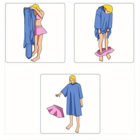 Stitch Mikrofaser Badcape mit Kapuze – Schnelltrocknend und Geeignet für Innen und Außen