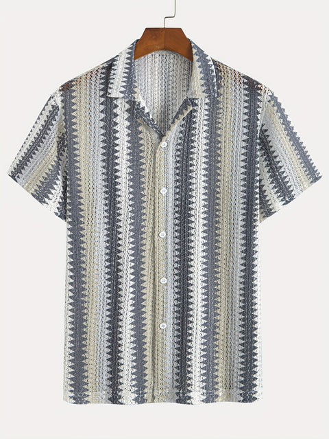 Herren Sommer Casual Kurzarmshirt – Gewebe für einen Frischen Look