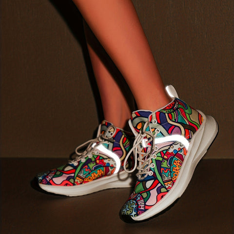 Damen Bunte Sneakers – Rutschfeste Ganzjahresschuhe