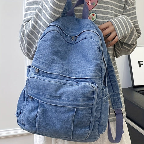 Denim Casual Rucksack – Trendy und Vielseitige Reisetasche für Männer und Frauen