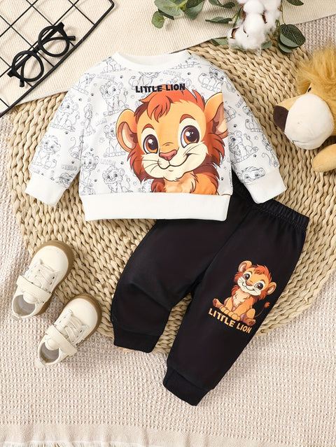Lustiger Löwe Jumpsuit Set – Perfekt für Abenteuer im Herbst und Winter