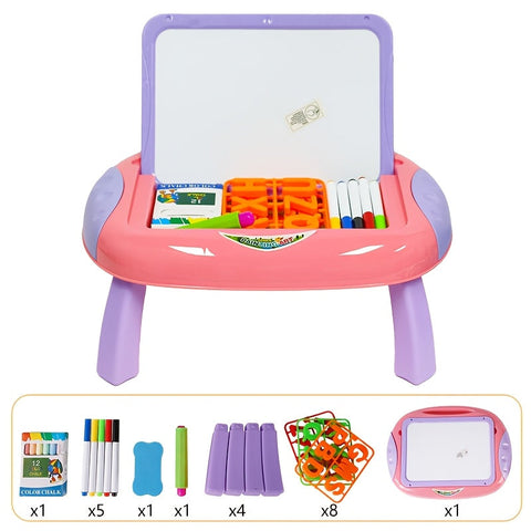 Bildungs- Zeichenbrett für Kinder – Doppelseitig mit Magnetischen Zahlen und Buchstaben für kreatives Lernen