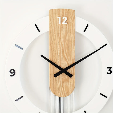Kreative Pendule Wanduhr aus Holz und Acryl – Stilvolle und Stille Dekoration
